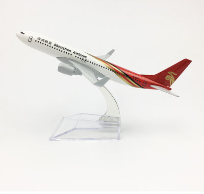 Yalinda Shenzen Airlines B737  Aircraft Model 16cm Die-cast Metal Airplane Toy Model Plane Kids Gift