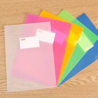 A4 Transparent Single Page Clip PP Single Layer L-shaped Folder Plastic Single Clip Custom Presentation Folder Portfolio