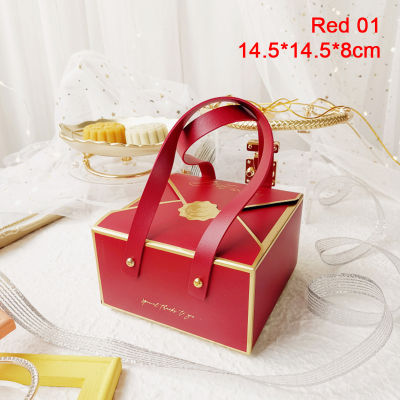 Leather Portable Rope Candy Bags Dessert Packaging Box Party New Year Gift Decor