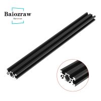 V-slot 2040 Black Anodized Aluminum Profile EU Standard  Extrusion 100mm-800mm Linear Rail for CNC 3D Printer DIY Parts 1pcs Label Maker Tape