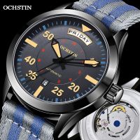 ZZOOI Modern Mens Watches 2022 Pilot Automatic Mechanical Wristwatch Military Luxury OCHSTIN Date Week Double Display Gifts For Male