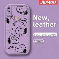 JIUMOO เคสปลอกสำหรับ Vivo Y85 V9 Youth V9 Pro Y66 V5 V5s V5 Lite Y67 เคสกรณีแฟชั่น Simple Snoopy 2022ใหม่หนังนุ่มกลับกล้องบางป้องกันกรณีกันกระแทกปลอก