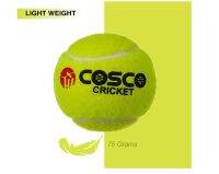 Cosco Light Cricket Tennis Ball (Pack of 6) Outer Material: Rubber, Color: Green, Standard Size