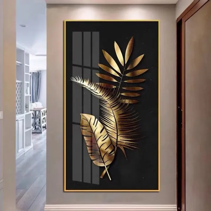 Modern House Entrance Wall Decorative Poster Picture Canvas Print Black Golden Leaf Abstract Painting Gift (No Frame) | Lazada PH Modern House Entrance Wall Decorative Poster Picture Canvas Print Black Golden Leaf Abstract Painting Gift (No Frame) | Lazada Ph