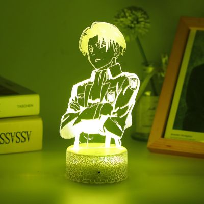 Attack On Titan LED Night Light Anime Figure Sunset Lamp Banana Fish Decor Kid Gift Base And Acrylic Board Are Sold Separately Night Lights