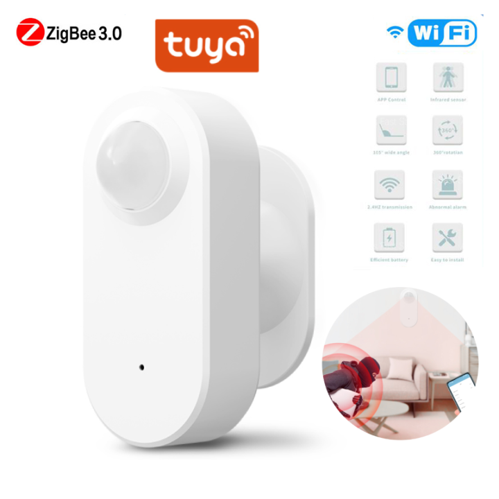 E Life Smart Store Tuya Zigbeewifi Human Motion Sensor White With Bracket Mini Pir Motion 