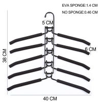 5 In 1 Anti-Slip EVA Metal Clothes Rack Wardrobe Storage Rack Multi-Layered Closet Hanger Space Saving Organizer