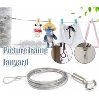 【cw】 Adjustable Picture Hanging Wire Stainless Steel Strong Wire Rope with Loop and Hook 2mx1.5mm for Lamp Billboard Cloth YN17