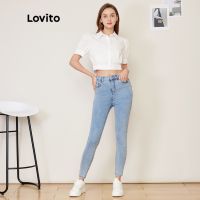 【COD】Lovito เสื้อเชิ้ตลําลอง ผ้าฝ้ายแท้ แขนสั้น คอปก สไตล์เจ้าหญิง สีขาว L27AD029