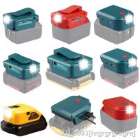 ™❃ hrgrgrgregre Adaptador com Luz Tipo-C e USB para Makita Luzes LED Milwaukee Bosch DeWalt 14.4V 18V Bateria Li-Ion Ferramentas Elétricas