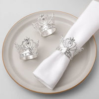 Holder Rings Decor For Hotel Wedding Serviette Napkin Metal Gold Silver