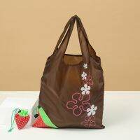 Practical Shopping Bag Oxford Cloth Beach Bag Eco-friendly Multipurpose Folding Type Strawberry Shopping Bag