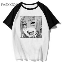 Ahegao เสื้อยืดฮาราจูกุเสื้อยืดฮิปฮอปผู้ชายตลกๆสำหรับเสื้อผ้าแนวสตรีทเสื้อยืดฮิปฮอปสำหรับผู้ชาย