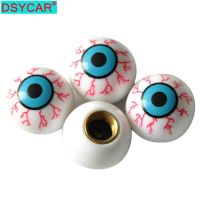 DSYCAR 4Pcs/Lot Eye Ball Wheel Valve Stem Caps Road Bicycle Valve Cap Motor Bike Car Valve Mouth Cover Tyre Air Valve Dust Caps