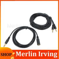 Merlin Irving Shop 10pcs 1.5/3/5m Male to Female 3.5mm Jack Male to Male Plug Stereo Aux Extension Cable Cord Audio for Phone Headphone Earphone q1