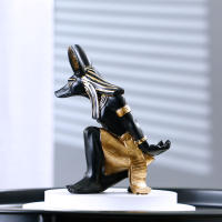 Creative Anubis Dog God Wine Rack Resin Crafts Ornaments Ancient Egyptian Anubis Dog God Household Red Wine Rack