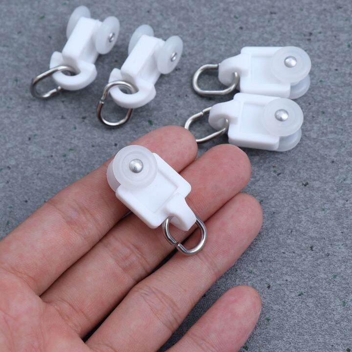 50pcs-curtain-plastic-shower-curtains-accessories-mute-hook-track-pulley-ball-hook-roller