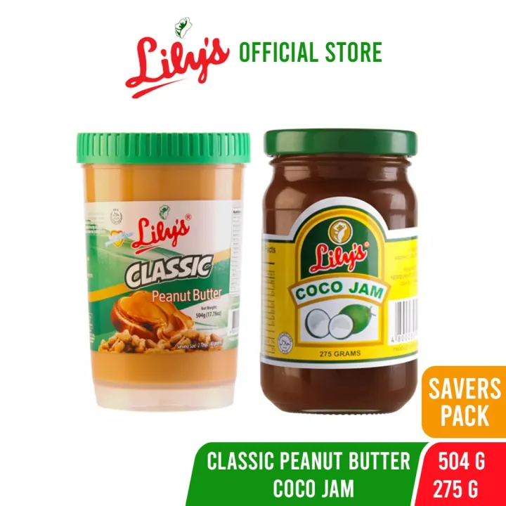 Lilys Classic Peanut Butter 504g + Lilys Coco Jam 275g Savers Pack