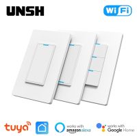 ☸☸ Tuya Smart WiFi Switch Light Push Button US Panel Need Neutral Smart Life Control Works With Yandex Alice Alexa Google Home