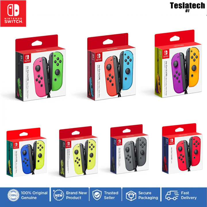 (Ready stock)original Nintendo Switch JoyCon Controller Pair Neon