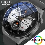 Đồng Hồ Thông Minh LIGE AMOLED 454 454 Màn Hình Nam Mới Đồng Hồ Thông Minh