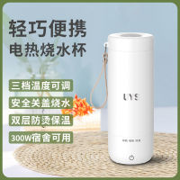 Travel double layer anti scald insulation heating insulation water cup, electric portable insulation 220V electric water cup