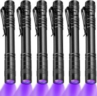 UV Black Light Flashlight Small Blacklight Flashlights Pen Lights for Leak Pet Urine Inspection Dry Stain Detector Rechargeable  Flashlights