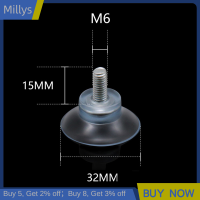 Millys 5ชิ้น M6/M8สกรูถ้วยยางดูดตะขอพลาสติกตัวดูดโปร่งแสง