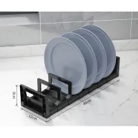 Kitchen Free Perforated Space Aluminum Drain Tableware Rack Kitchen Supplies Storage Rack