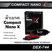 COMPACT NANO X (DEX-744) ผ้าเบรคหน้า HONDA CITY / JAZZ GK ปี2014-2019 / CITY 1.0 TURBO ปี2019-ON / CITY(CNG) ปี2010-2014 / FREED ปี2013-ON