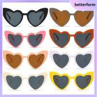 BETTERFORM น่ารักน่ารักๆ วินเทจ รูปหัวใจ แว่นตาสำหรับผู้หญิง แว่นตากันแดดสำหรับเด็กวัยหัดเดิน แว่นตากันแดดรูปหัวใจ แว่นกันแดดสำหรับเด็ก