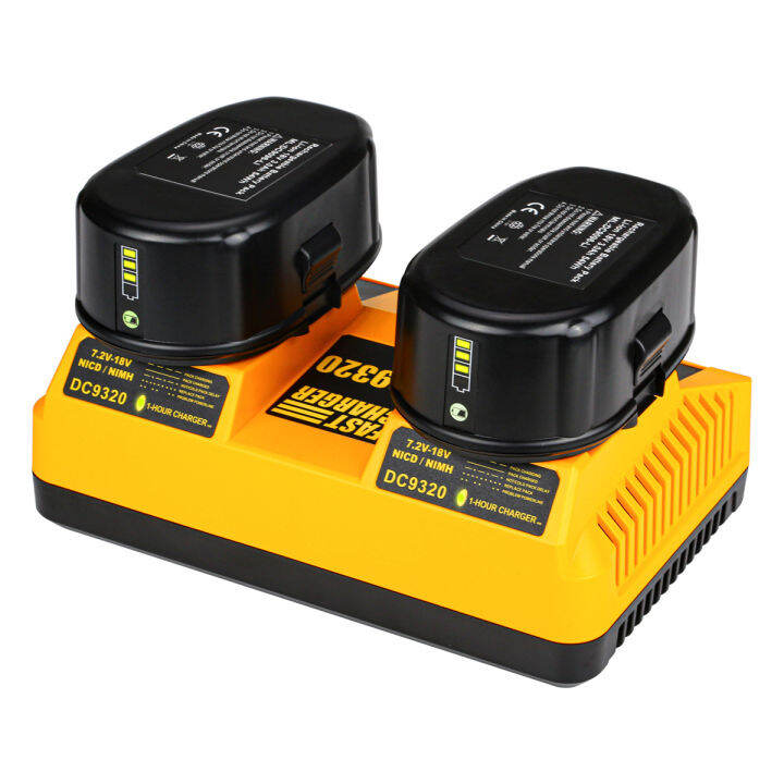 new-high-quality-เหมาะสำหรับ-dewalt-เต๋อเว่ย-7-2v-18v-ni-cr-ni-mh-เครื่องชาร์จเครื่องมือไฟฟ้าการชาร์จสองพอร์ต-dc9320