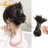 สังเคราะห์ยุ่ง Chignon Shark คลิปผม Bun อุปกรณ์เสริมผมที่คาดผมต่อผม Hairpiece หยิก Shark Clip Hair Bag Wig