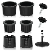 8 Pcs Umbrella Base Stand Hole Ring Plug Cover Umbrella Base Stand and Cap Patio Umbrella Stand Replacement Parts Stand Base Stabilizer