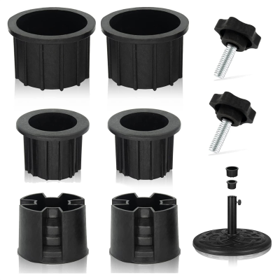 8 Pcs Umbrella Base Stand and Cap Patio Umbrella Stand Replacement Parts Stand Base Stabilizer