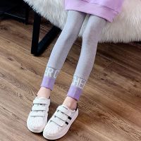 Little DR Leggings ผ้าฝ้ายสำหรับเด็กผู้หญิงเด็กน้อยกางเกงขายาวแนบเนื้อวัยรุ่นกีฬายืดหยุ่นกางเกงเอวสูงเจ้าหญิงสำหรับฤดูใบไม้ร่วงฤดูร้อนกางเกงโยคะเด็กบาง