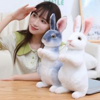 Simulation Kawaii Long Ears Realistic Rabbit Plush Toys Lifelike Animal Stuffed Rabbit Doll Toys for Kids Girls Gift Room Decor