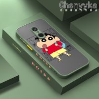 เคส Chenyyyka สำหรับ Xiaomi Redmi โน๊ต4 Note 4x Note 4 Pro แฟชั่นดินสอสี Shin-Chan บางมีน้ำค้างแข็งโปร่งใสแข็งขอบสี่เหลี่ยมกันกระแทกรูปแบบปลอกซิลิโคนคลุมทั้งหมดป้องกันการกระแทกเคสนิ่ม