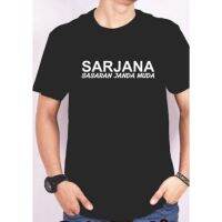 เสื้อยืดพิมพ์ลายแฟชั่น เสื้อยืด พิมพ์ลาย Combed 30S DISTRO Words SARJANA UNISEX  2TJ1