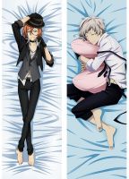 (ปลอกหมอนเท่านั้น) 2WAY/WT Bungo สุนัขจรจัด Dakimakura Cover สองด้านเต็มตัวปลอกหมอนพิมพ์ลายอะนิเมะ Nakajima Atushi ปลอกหมอนเตียงนอน