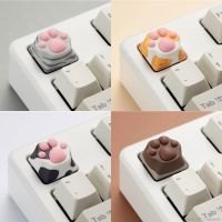 （Miss qis keycap）พวงกุญแจรูปแมวและอุ้งเท้าการ์ตูนสุดน่ารักสามารถใช้ได้กับสวิตช์ MX Cherry ที่ทนทานคีย์บอร์ดสำรอง AR09 22 Dropship