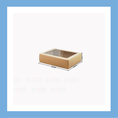 กล่องของขวัญ กล่องใส่ของที่ระลึก No.00 "วอลนัท" เจาะ (28*33*10 cm) 20 ใบ