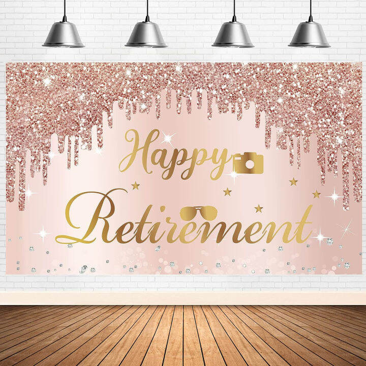 7x5ft Happy Retirement Party Banner Photography Backdrop Decorations ...