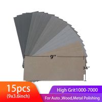 【LZ】♞❁▪  15pcs Wet Dry Sandpaper 9x3.6inch High Grit 1000 2000 3000 4000 5000 Assortment for Wood Metal Polishing Automotive Sanding