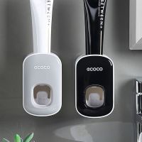 ❄▧⊙ 1PC Automatic Toothpaste Dispenser Bathroom Accessories Toothbrush Holder for Home Bathroom Dental Cream Dispenser Dropshipping