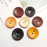 Round Child Clothing Buttons 2-holes Vintage Handmade Material Buttons Sewing Accessories Clothing Coat Decoration Buttons Haberdashery