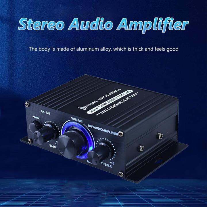 AK-170 HiFi Audio Power Amplifier 2x200W Dual Channel Power Amp with ...