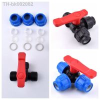 ¤﹉ 1Pc 20/25/32/40/50/63mm Pvc Ball Valves Plastic Water Pipe Quick Valve PE Tube 3-Way Fast Connectors Irrigation Accessories