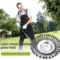 8-inch Bowl-shaped Twisted Wire Wheel Lawn Mower with Plate-shaped Twisted Knot Steel Wire Brush