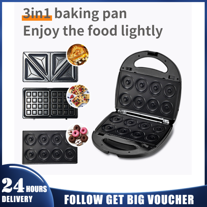 Sokany 3 In 1 Donut Machine Sandwich Waffle Maker Maker Pancake Machine